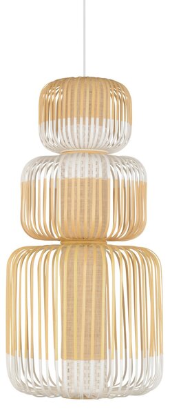 Függőlámpa Forestier, Bamboo, dimmable, Fehér, Nappali, Bambusz, Dizájn
