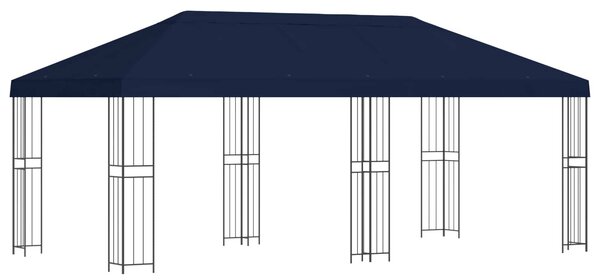 VidaXL Oldalfalas pavilon 6 x 3 m Kék Poliészter és acél 190