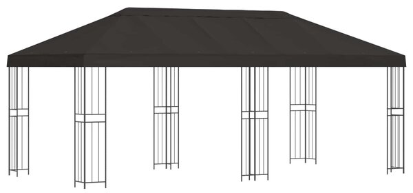 VidaXL Oldalfalas pavilon 6 x 3 m Antracitszürke Poliészter és acél