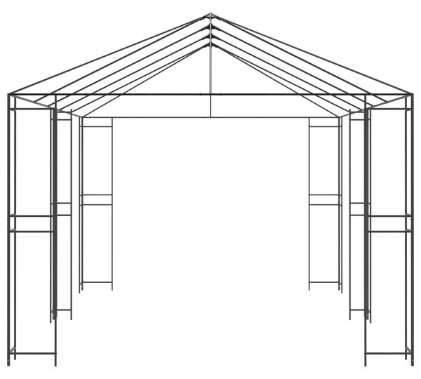VidaXL Pavilon Váz 6 x 3 m Fekete Acél