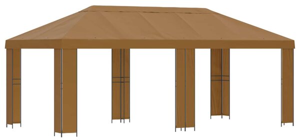 VidaXL Kerti pavilon 6 x 3 m Bézs Poliészter és acél 190