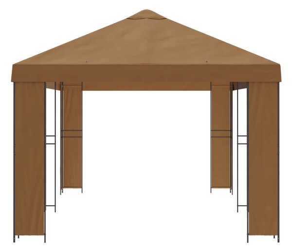 VidaXL Kerti pavilon 6 x 3 m Bézs Poliészter és acél 190