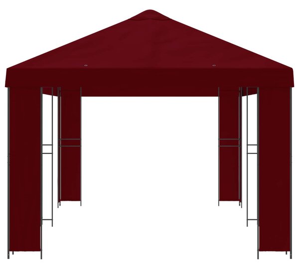 VidaXL Kerti pavilon 6 x 3 m Burgundi Poliészter és acél 190