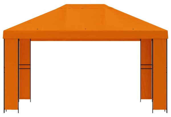 VidaXL Pavilon 4 × 3 m Narancssárga Poliészter és acél 190 gsm