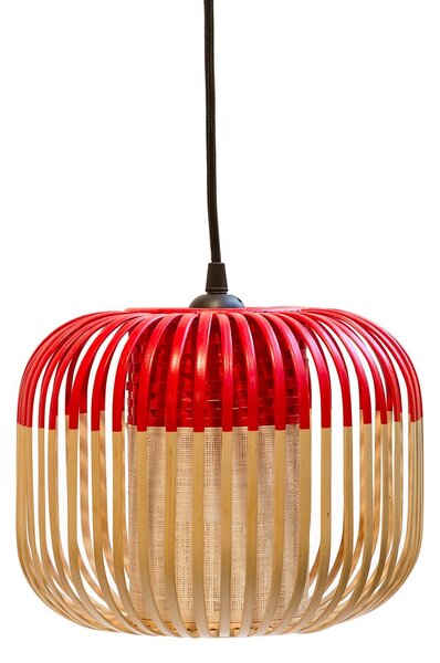 Függőlámpa Forestier, Bamboo, dimmable, Piros, Nappali, Bambusz, Dizájn