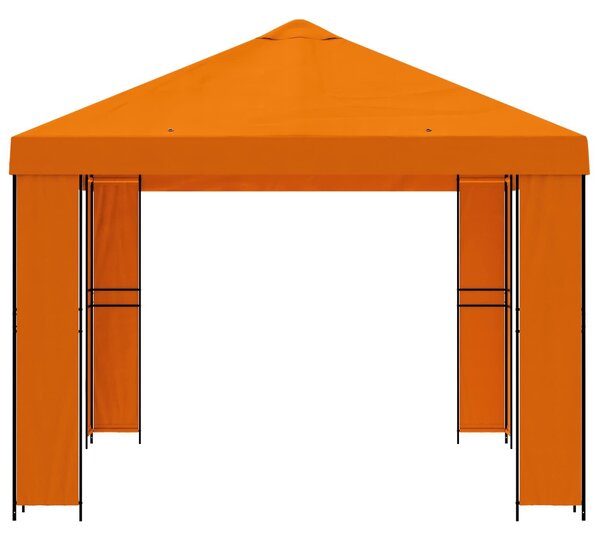 VidaXL Pavilon 4 × 3 m Narancssárga Poliészter és acél 190 gsm