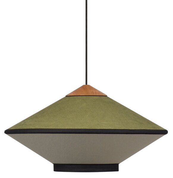 Függőlámpa Forestier, Cymbal, dimmable, Zöld, Étkező, Szövet / Textília, Dizájn