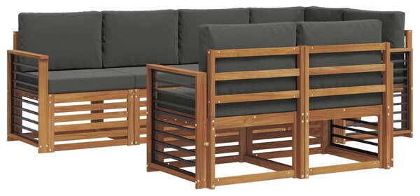 VidaXL Szegmentált kanapé szett párnával 7 pcs Természetes és antracit