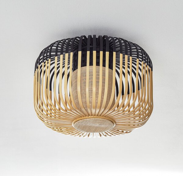 Mennyezeti Lámpa Forestier, Bamboo Light S, dimmable, Fekete, Nappali, Bambusz, Dizájn