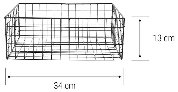DEPOSIT tárolókosár, fekete 34x24 cm