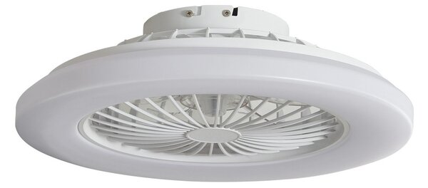 Vedin LED mennyezeti ventilátor, Ø 49 cm, fehér, CCT - Lindby Lindby, Vedin, dimmable, Fehér, Nappali, Műanyag, Modern
