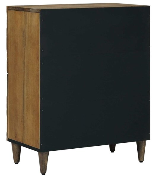 VidaXL Széf tárolóval ajtóval Barna 60 x 33,5 x 75 cm Tömör Mangófát