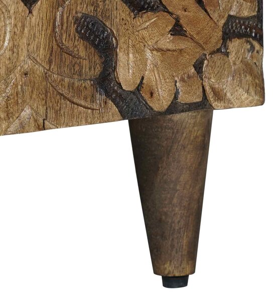 VidaXL Széf polcokkal tárolóval Barna 90 x 33,5 x 75 cm Tömör Mangófát
