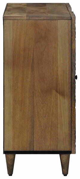 VidaXL Széf polcokkal tárolóval Barna 90 x 33,5 x 75 cm Tömör Mangófát