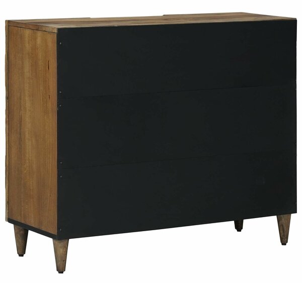 VidaXL Széf polcokkal tárolóval Barna 90 x 33,5 x 75 cm Tömör Mangófát