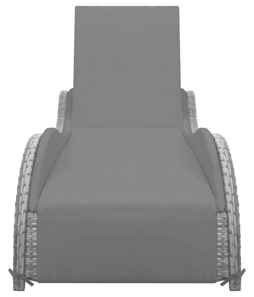 VidaXL Polyrattan Napozóágy - Antracit Szürke - 200cm