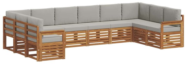 VidaXL Szegmentált kanapé szett 10 pcs Természetes és Világosszürke