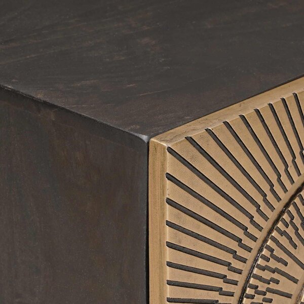 VidaXL TV szekrény Bronz 105 x 30 x 50 cm Tömör Mangófa és Műszaki Fa