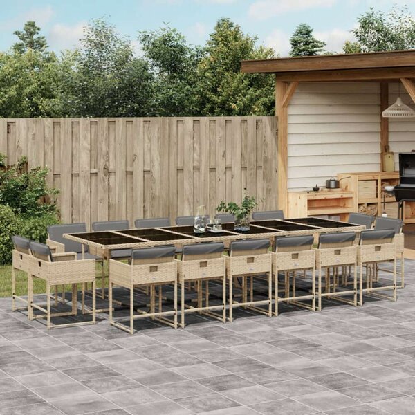 VidaXL Polyrattan Kerti Étkezőgarnitúra - 17 Részes