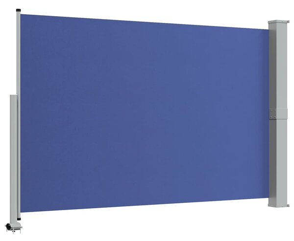 Kék behúzható oldalsó terasz napellenző 160 x 300 cm