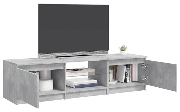 Szürke TV-szekrény LED-világítással 140 x 40 x 36 cm