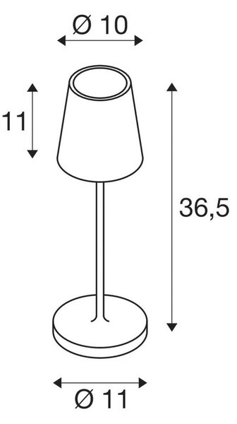 Kültéri Lámpa SLV, Vinolina Two, dimmable, Bézs, Terasz, Alumínium, Modern