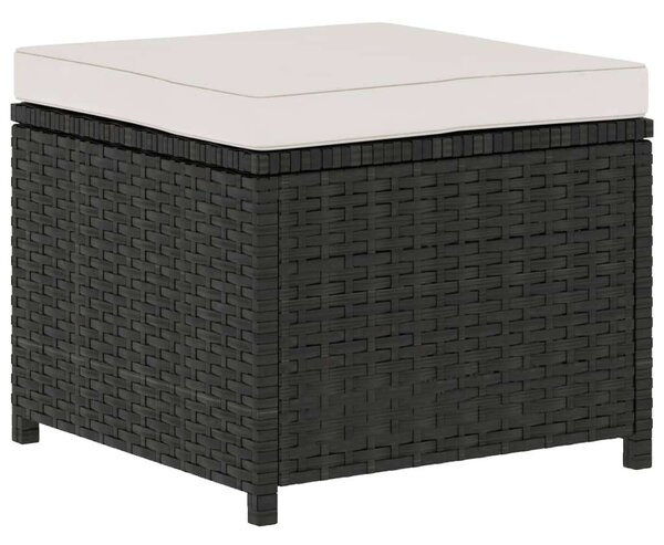 Polyrattan Kerti Ülőgarnitúra - 5 részes - Fekete