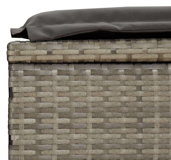 Polyrattan Napozóágy Kerek Tetővel - 211x57x140 cm