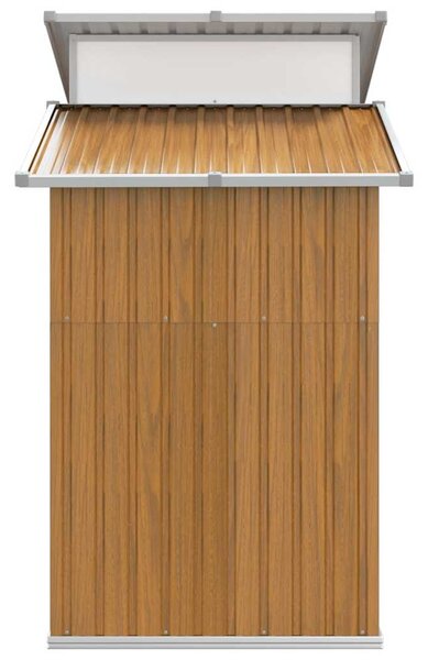 Barna horganyzott acél kerti fészer 270 x 130 x 208,5 cm