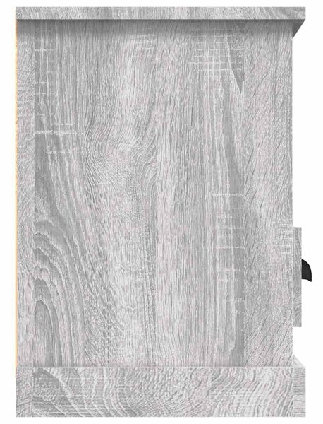 Szürke sonoma színű szerelt fa TV-szekrény 100x35x50 cm