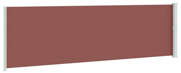Barna behúzható oldalsó terasznapellenző 180 x 600 cm