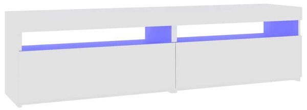 2 db fehér TV-szekrény LED-világítással 75 x 35 x 40 cm