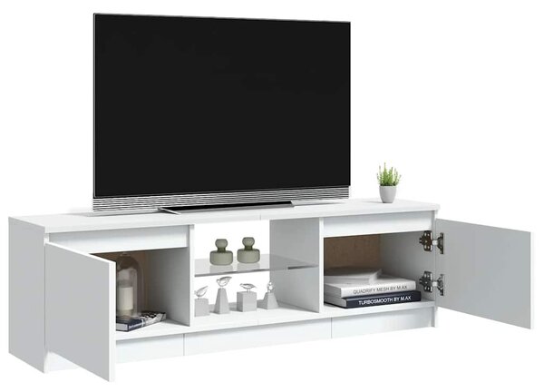 Fehér TV-szekrény LED lámpákkal 120 x 30 x 36 cm
