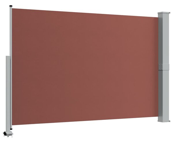 Barna behúzható oldalsó terasz napellenző 160 x 300 cm