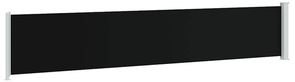 Fekete behúzható oldalsó terasznapellenző 117 x 600 cm