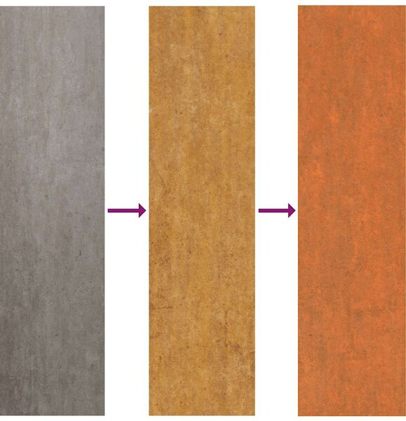 Rozsda színű corten acél kerti magaságyás 100 x 40 x 77 cm