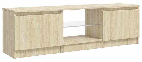 Sonoma tölgy színű TV-szekrény LED lámpákkal 120x30x36 cm