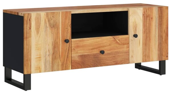 Tömör akácfa és szerelt fa TV-szekrény 105 x 33,5 x 46 cm