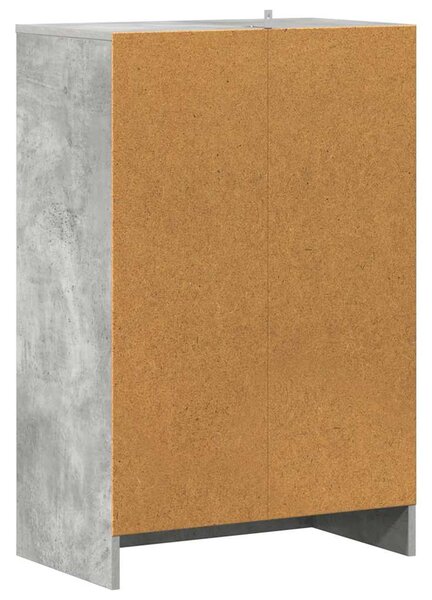 Betonszürke szerelt fa cipősszekrény 60 x 35 x 92 cm