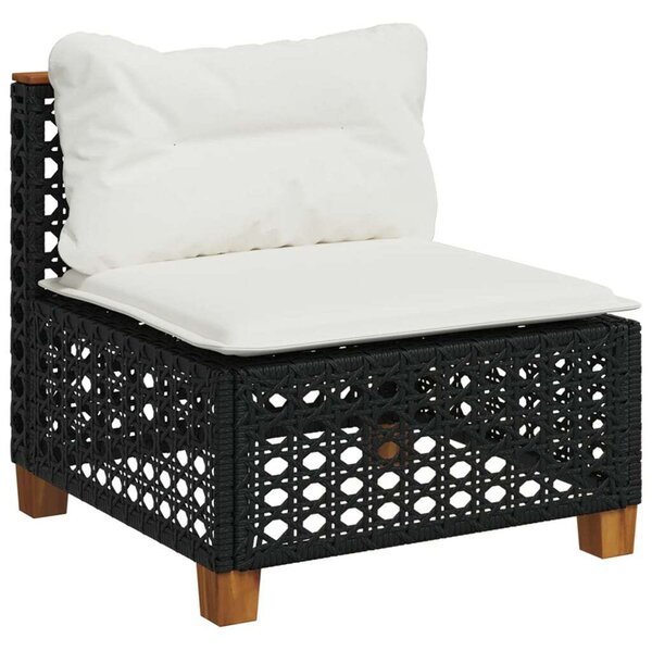 VidaXL Polyrattan Kerti Ülőgarnitúra - 9 részes - Fekete