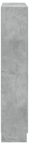Betonszürke szerelt fa könyvszekrény 82,5 x 30,5 x 150 cm