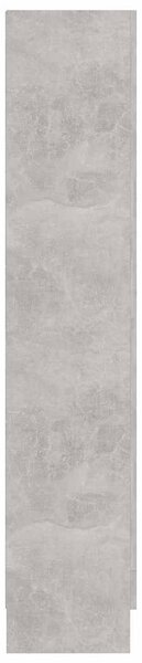 Betonszürke szerelt fa vitrinszekrény 82,5 x 30,5 x 150 cm