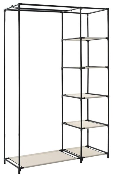 Krémszínű összecsukható szövet ruhásszekrény 110 x 45 x 175 cm