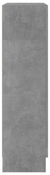 Betonszürke szerelt fa vitrinszekrény 82,5 x 30,5 x 115 cm