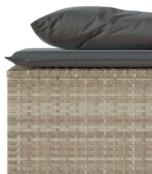 VidaXL - 3 részes Kerti Étkezőgarnitúra - Polyrattan - Világosszürke