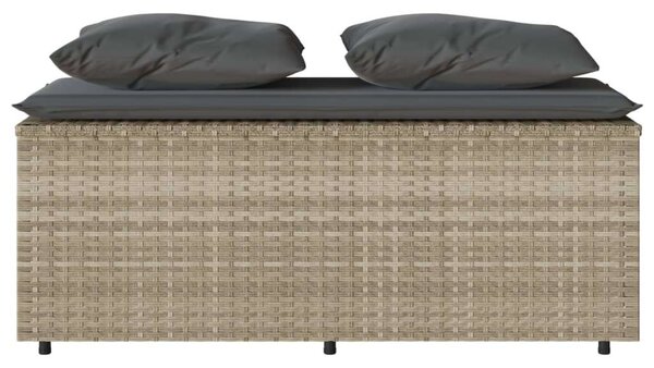 VidaXL - 3 részes Kerti Étkezőgarnitúra - Polyrattan - Világosszürke