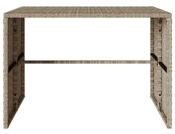VidaXL - 3 részes Kerti Étkezőgarnitúra - Polyrattan - Világosszürke