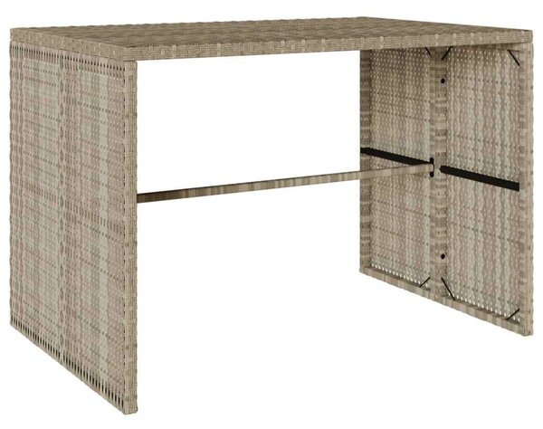 VidaXL - 3 részes Kerti Étkezőgarnitúra - Polyrattan - Világosszürke