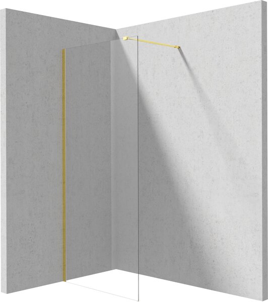 Deante Prizma zuhanykabin fal walk-in 80 cm arany fényes/átlátszó üveg KTJ_Z38P