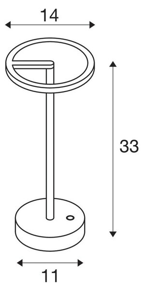 Kültéri Lámpa SLV, Vinolina One, dimmable, Fekete, Terasz, Alumínium, Modern